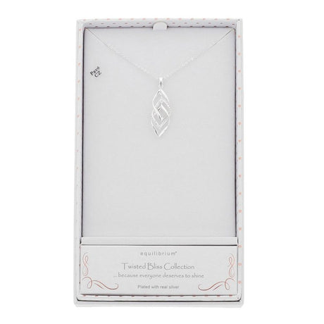 Equilibrium 3cm Twisted Bliss Necklace - Silver