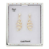 Equilibrium Twisted Bliss Swirl Gold Plated Earrings