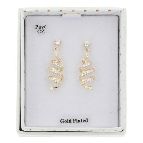 Equilibrium Twisted Bliss Swirl Gold Plated Earrings