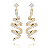 Equilibrium Twisted Bliss Swirl Gold Plated Earrings