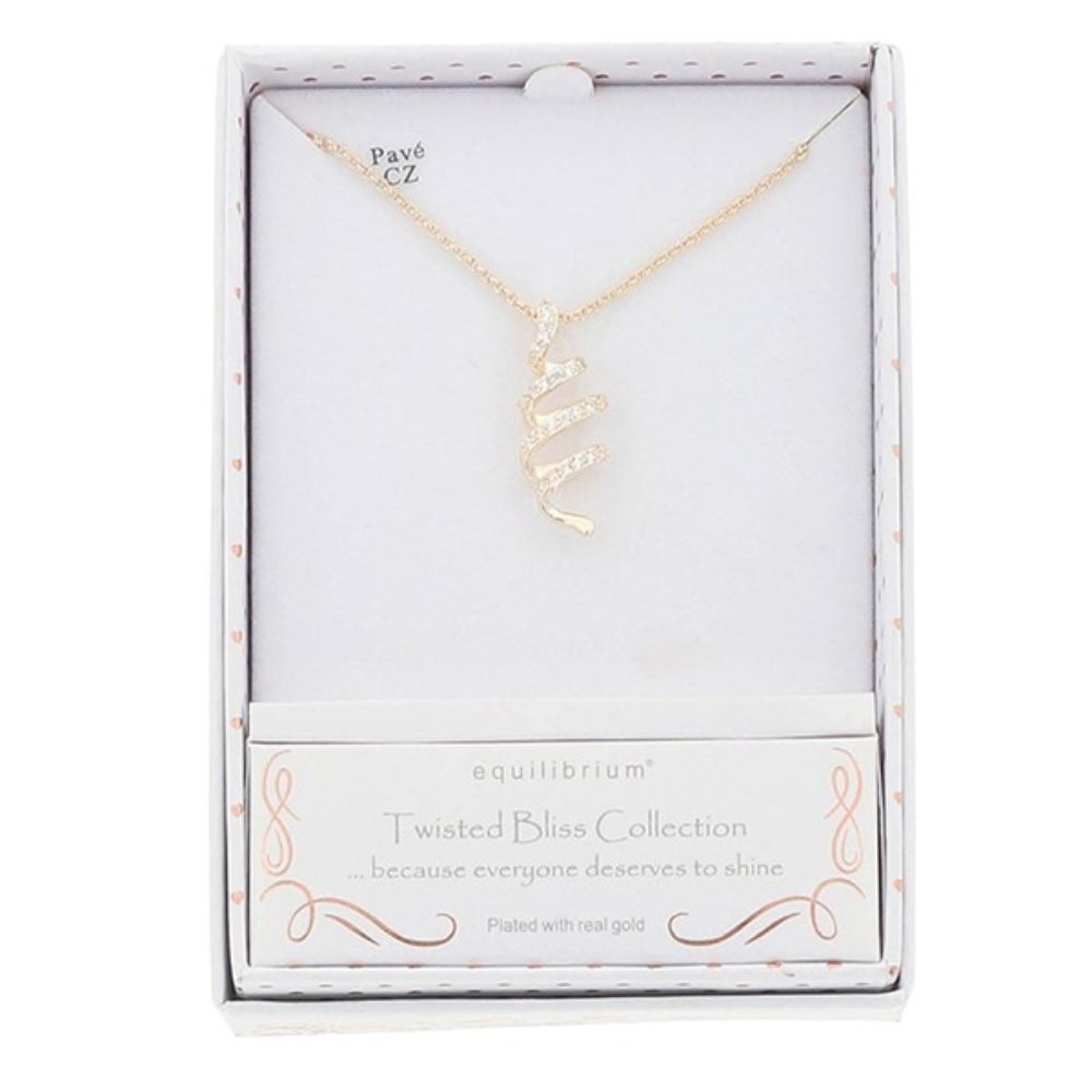 Equilibrium Twisted Bliss Swirl Gold Plated Necklace