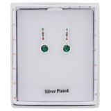 Equilibrium Vibrant Glam Rox Drop Earrings - Silver