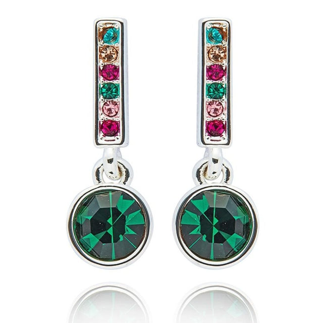 Equilibrium Vibrant Glam Rox Drop Earrings - Silver - Old Railway Line Garden Centre