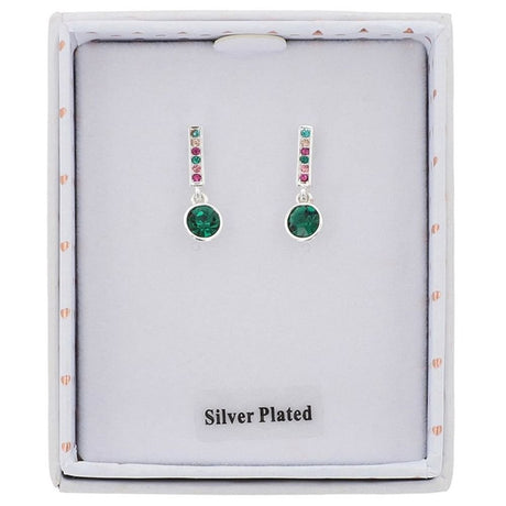 Equilibrium Vibrant Glam Rox Drop Earrings - Silver - Old Railway Line Garden Centre