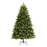 Everlands 1.8m (6ft) Freiburg Pine Pre-Lit Artificial Christmas Tree