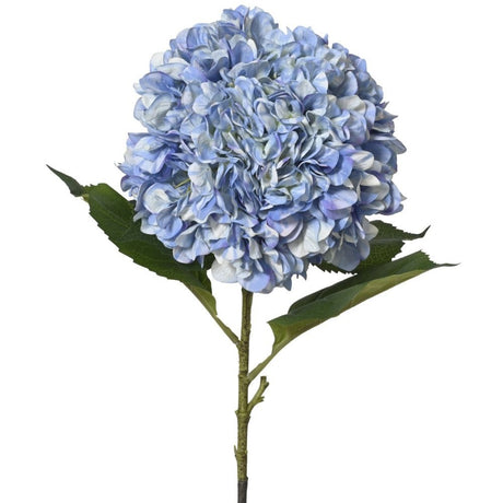 Everlands 106cm Artificial Polyester Blue Hydrangea Stem - Xtra Large - Old Railway Line Garden Centre
