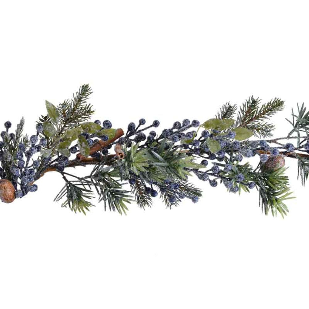 Everlands 180cm Frosted Blue Berry Garland