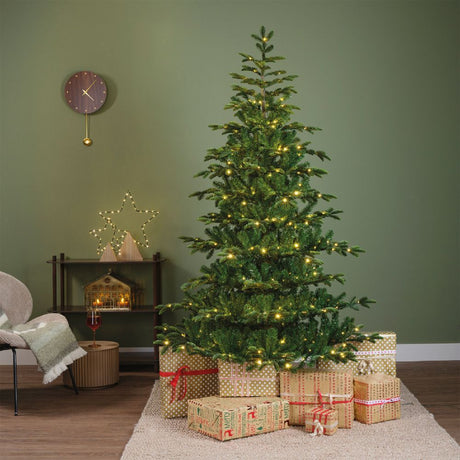 Everlands 2.1m (7ft) Balsamea Fir Pre-Lit Artificial Christmas Tree