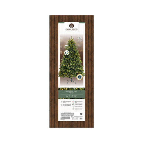 Everlands 2.1m (7ft) Freiburg Pine Pre-Lit Artificial Christmas Tree