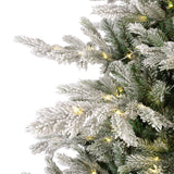Everlands 2.1m (7ft) Grandis Fir Snowy Pre-Lit Artificial Christmas Tree