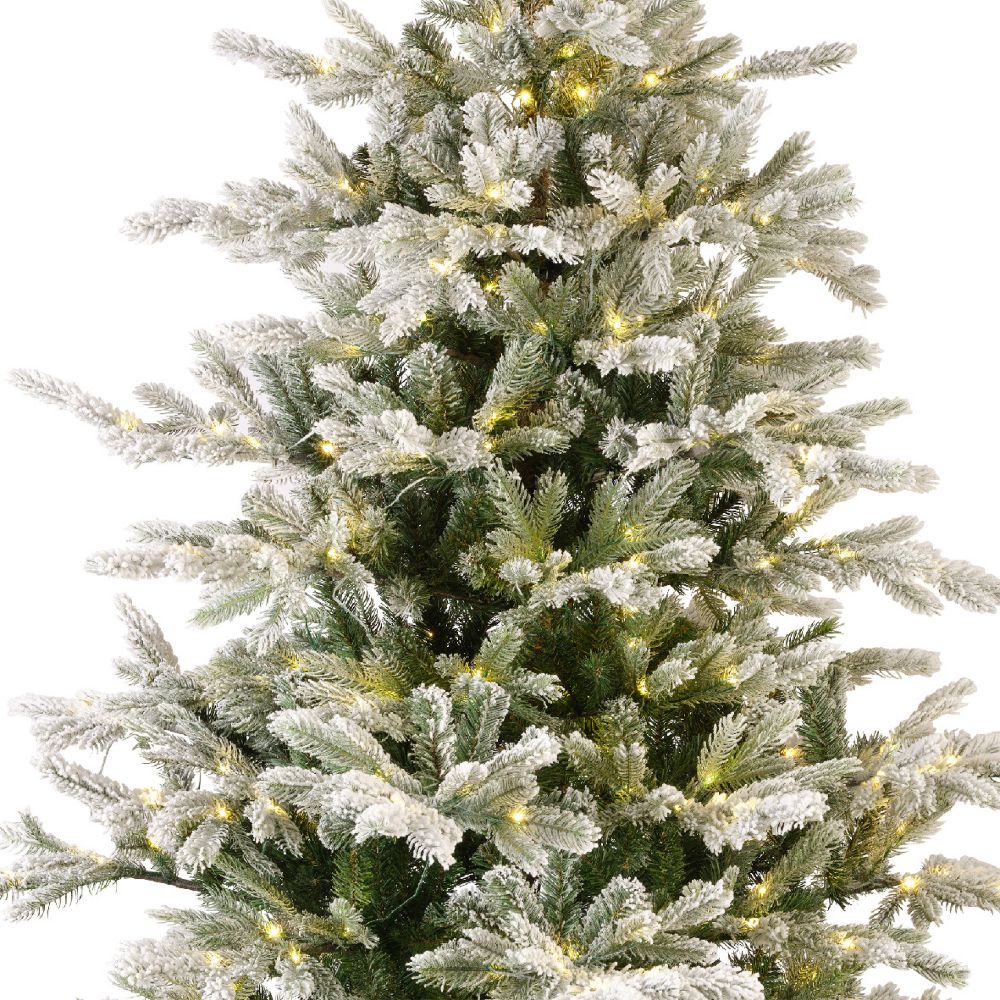 Everlands 2.1m (7ft) Grandis Fir Snowy Pre-Lit Artificial Christmas Tree