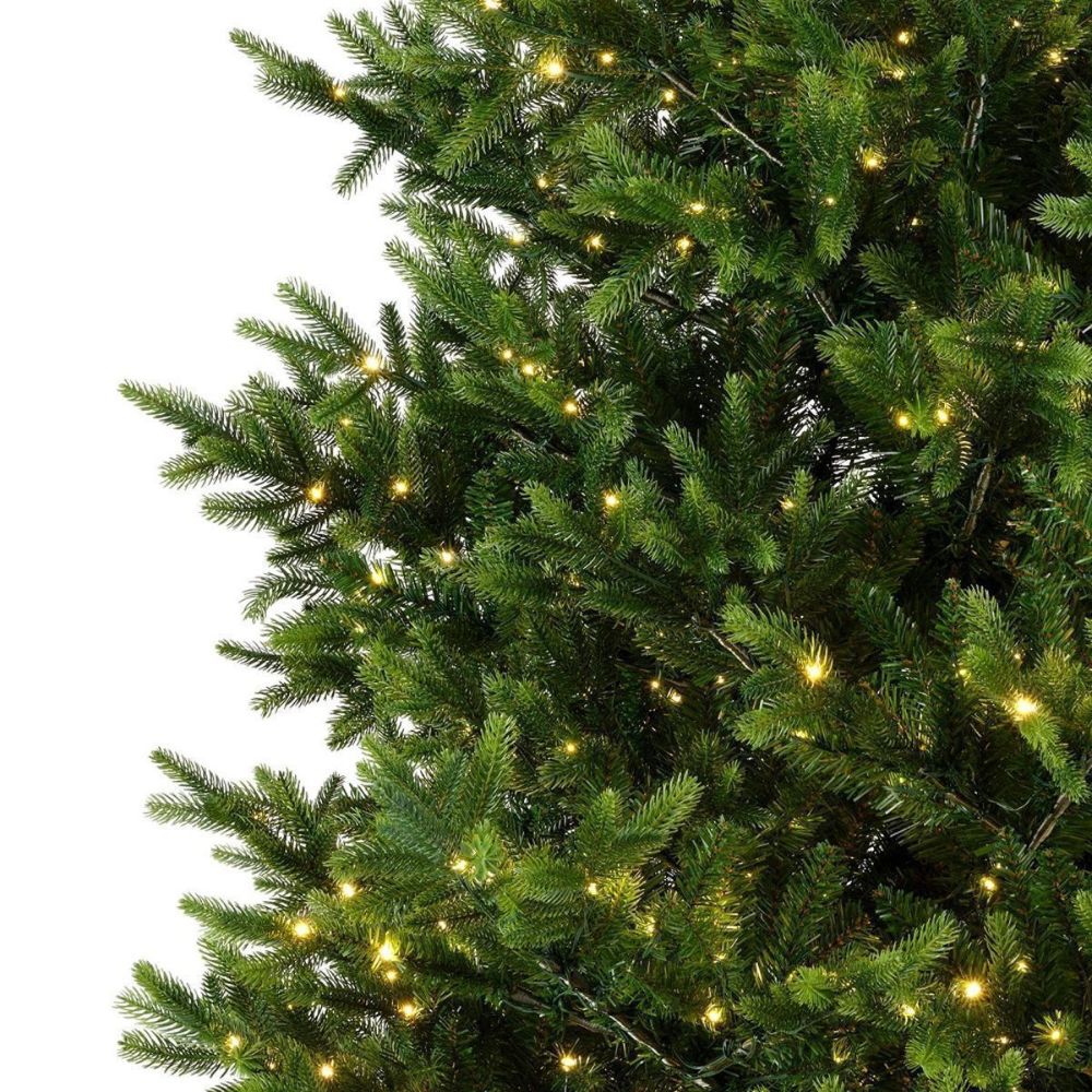 Everlands 2.4m (8ft) Nordmann Fir Pre-Lit Artificial Christmas Tree