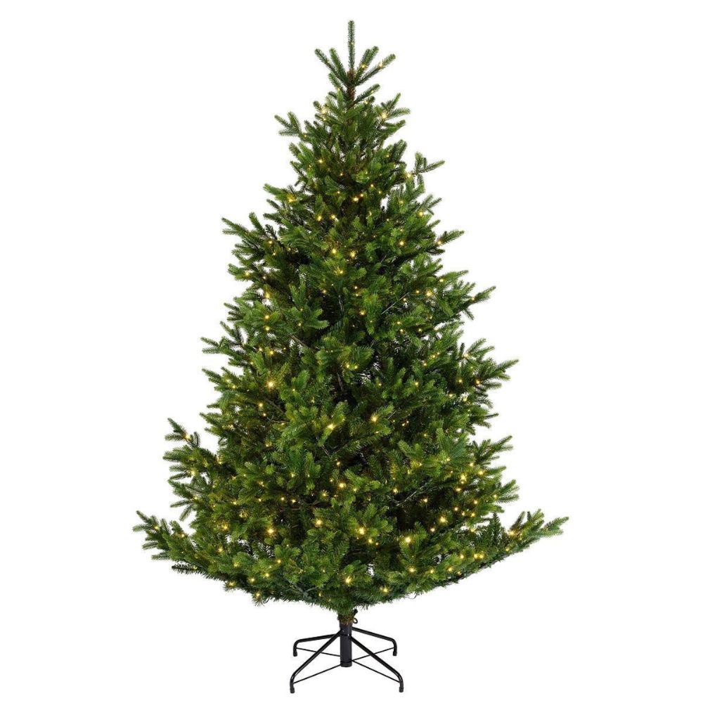 Everlands 2.4m (8ft) Nordmann Fir Pre-Lit Artificial Christmas Tree