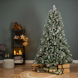 Everlands 2.1m (7ft) Windham Spruce Frosted Artificial Christmas Tree