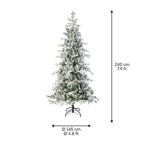 Everlands 2.4m (8ft) Snowy Balsamea Fir Artificial Christmas Tree