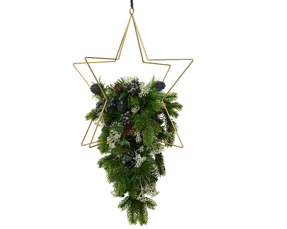 Everlands 60cm Metal Hanging Garland with Star