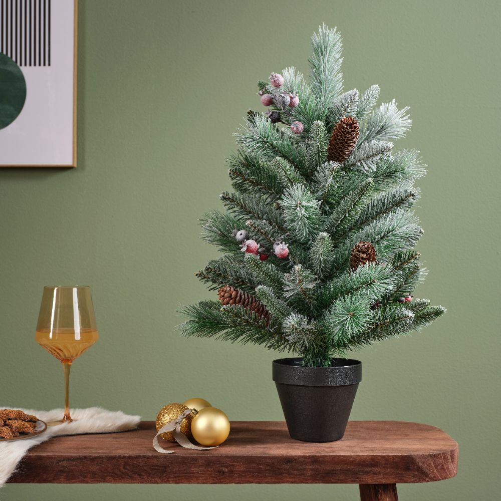 Everlands 75cm Mini Windham Spruce Frosted Artificial Christmas Tree