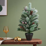 Everlands 75cm Mini Windham Spruce Frosted Artificial Christmas Tree
