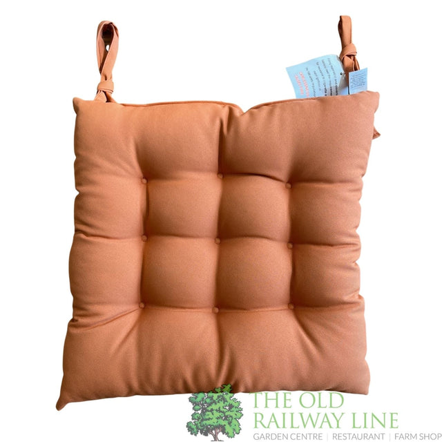 Extreme Lounging 9 - Hole Seat Pad Chair Cushion - Copper Orange - Old Railway Line Garden Centre