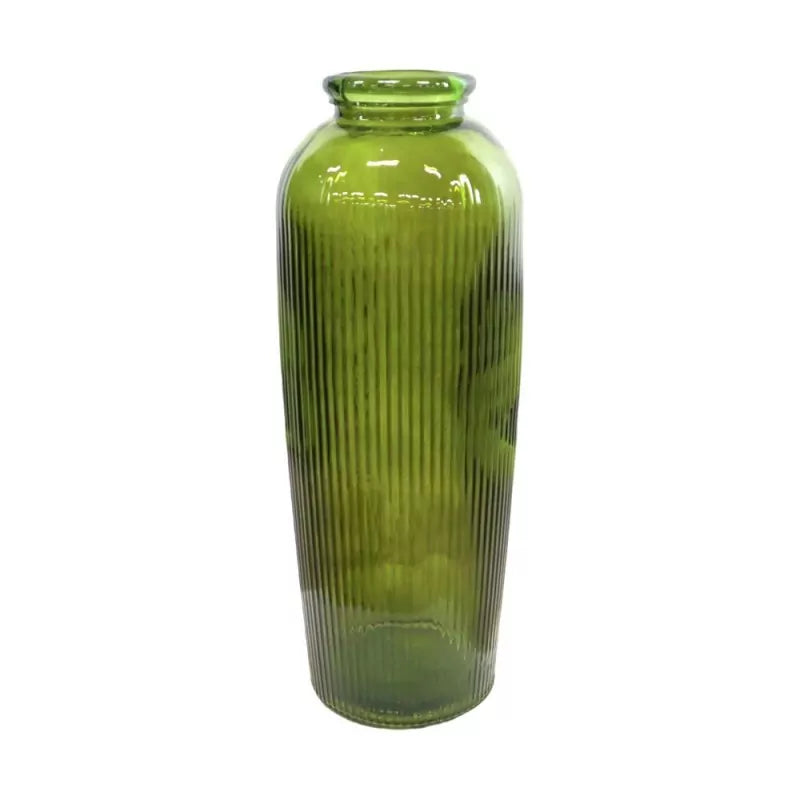 Decoris 70cm Green Recycled Glass Vase