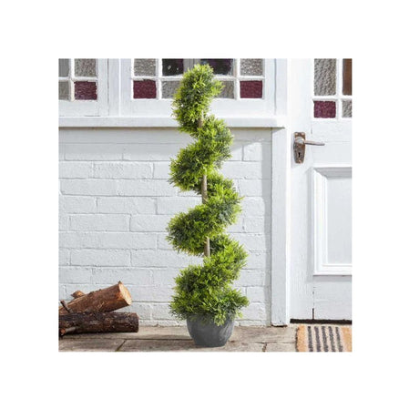 Faux Decor 120cm Artificial Cypress Topiary Twirl - Old Railway Line Garden Centre
