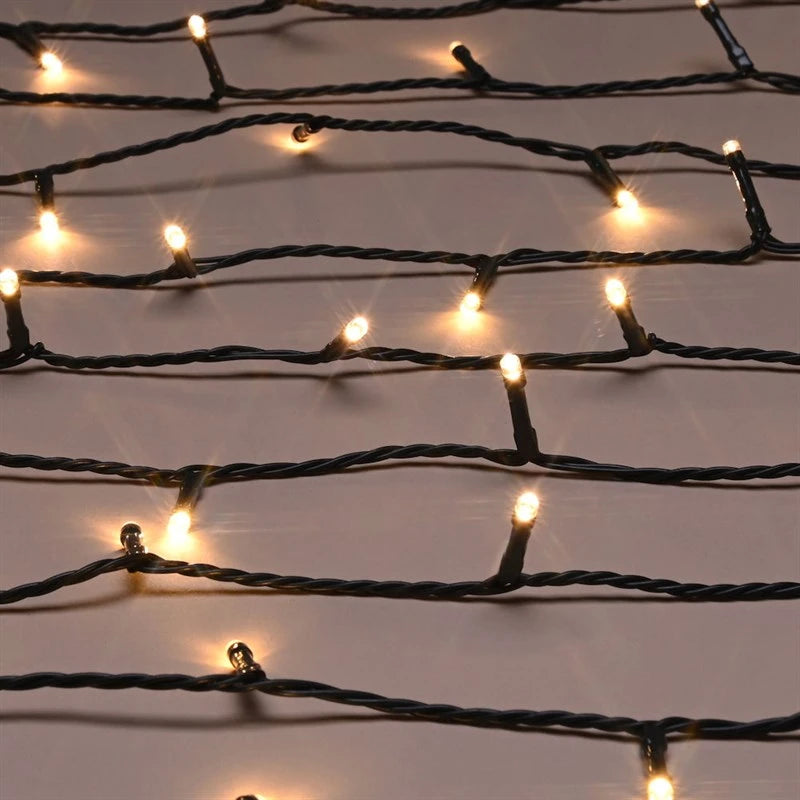 Festive 100 LED Battery Timer String Christmas String Lights - Warm White - P066452