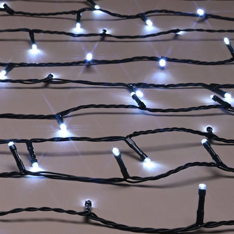 Festive 100 LED Battery Timer String Christmas String Lights - White - P066451