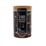 Festive 100 Warm White LED Battery Operated String Lights (9.9m)