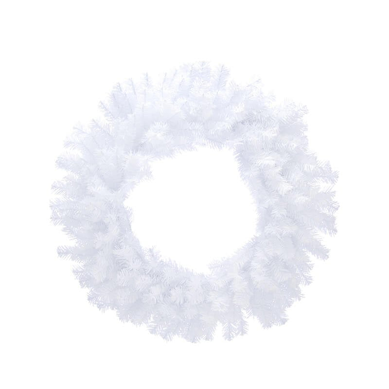 Festive 100cm Artificial White Wreath