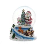 Festive 15cm Wind Up Musical Santa Snow Globe