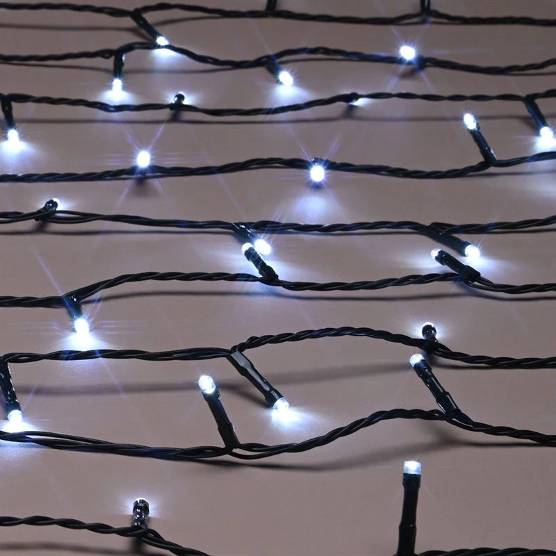 Festive 200 LED Battery Timer String Christmas String Lights - White - P066459