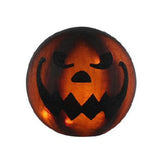 Festive 20cm Lit Pumpkin Crackle Glass Ball