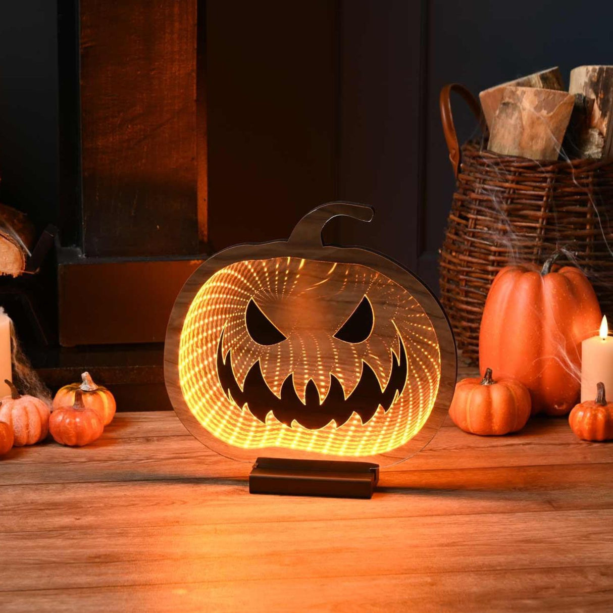 Festive 30cm Halloween Pumpkin Infinity Light