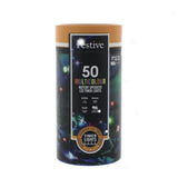 Festive 50 LED Battery Timer String Christmas String Lights - Multi Colour - P066445