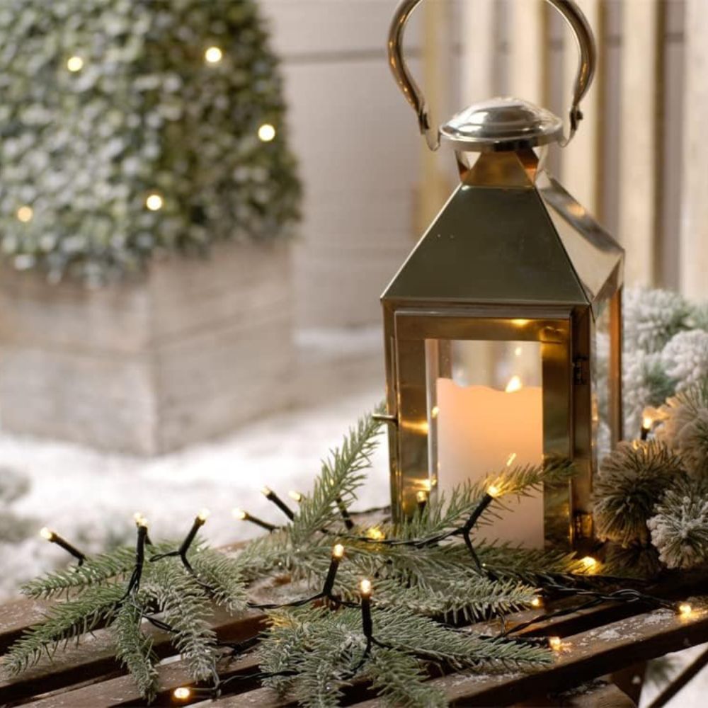 Festive 50 LED Battery Timer String Christmas String Lights - Warm White - P066444
