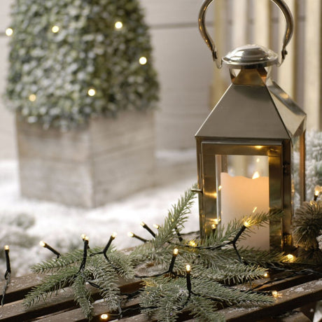 Festive 50 Warm White LED Battery Operated String Lights (4.9m)
