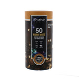 Festive 50 Warm White LED Battery Operated String Lights (4.9m)