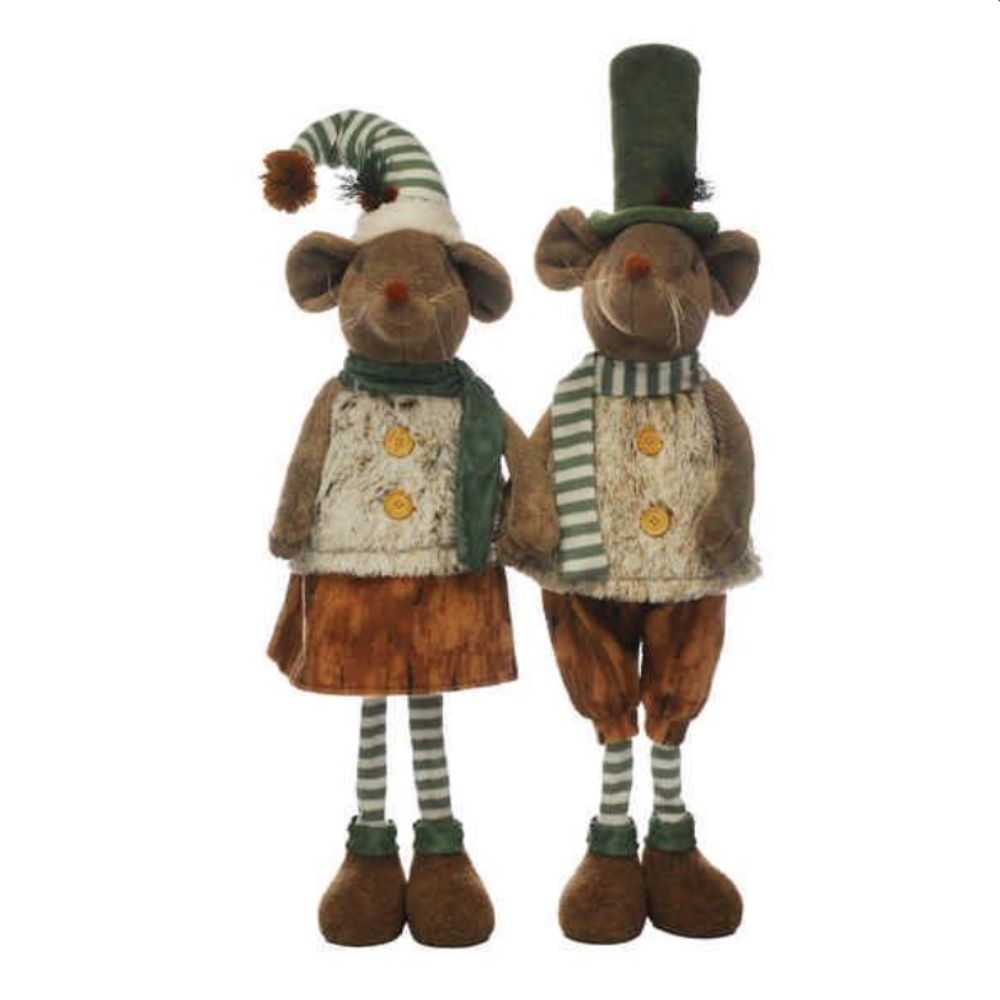 Festive Products 66cm Standing Mice in Hats Ornament (Choice of 2)