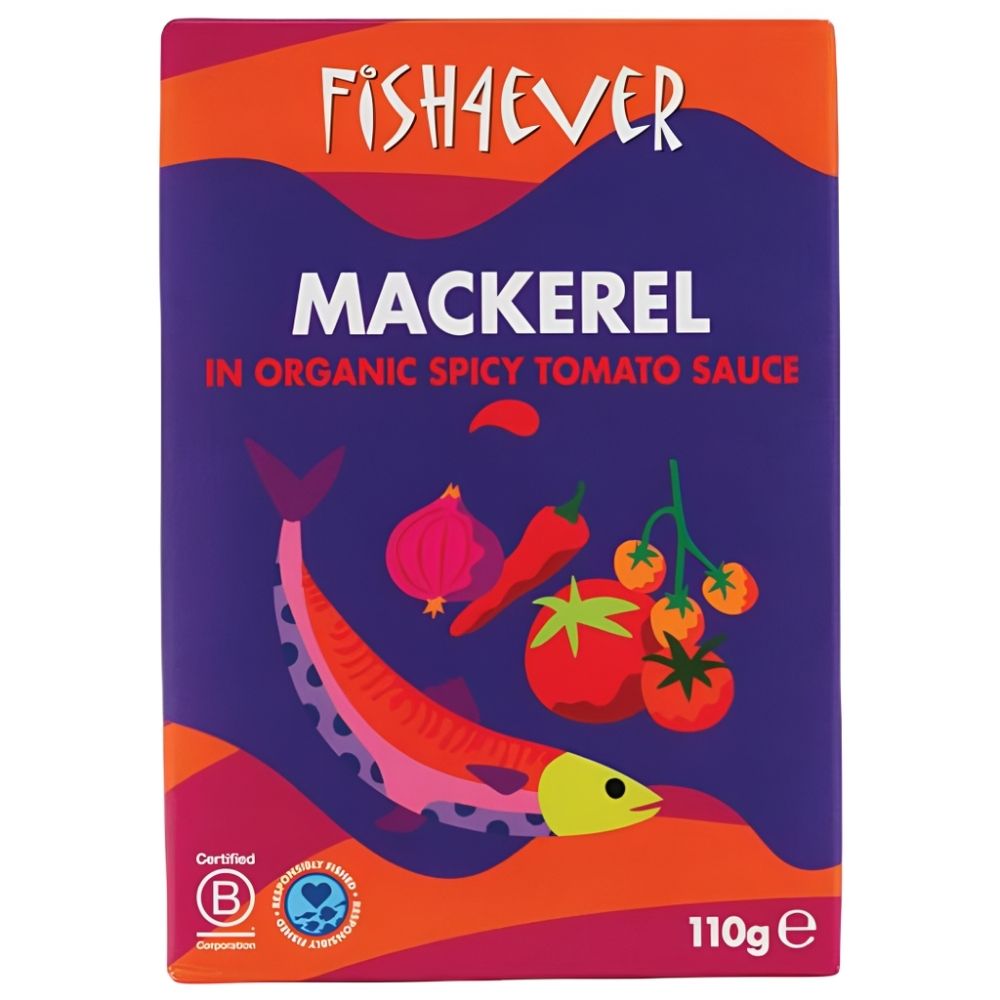 Fish4Ever 110g Organic Mackerel Fillets in Tomato Sauce