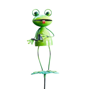 Flamboya 82cm Barmy Frog Stake (Choice of 2) - Old Railway Line Garden Centre