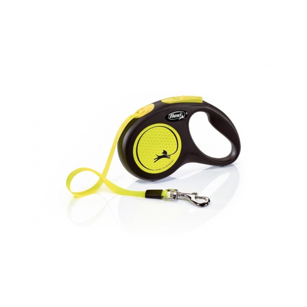 Flexi Neon Extra Small 5m Dog Lead - Yellow - Old Railway Line Garden Centre