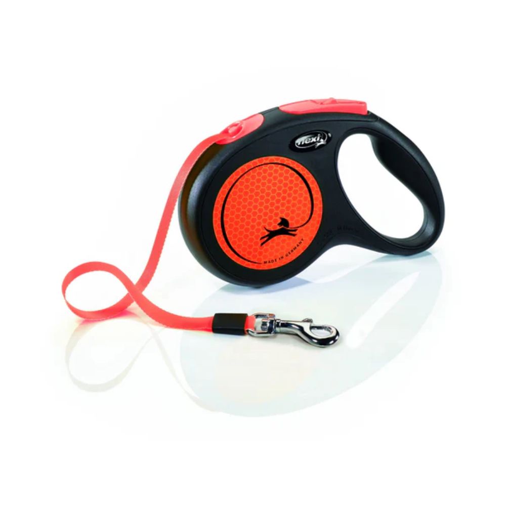 Flexi Neon Medium 5m Dog Lead - Orange