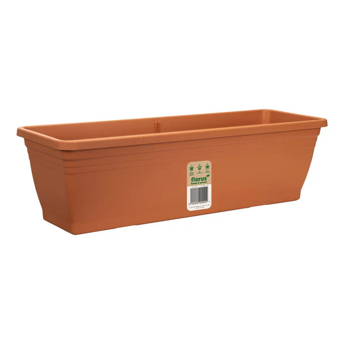 Florus 60cm Mediterran Balcony Trough - Terracotta
