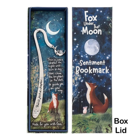 Fox Under the Moon A Chapter Silver Bookmark - Old Railway Line Garden Centre