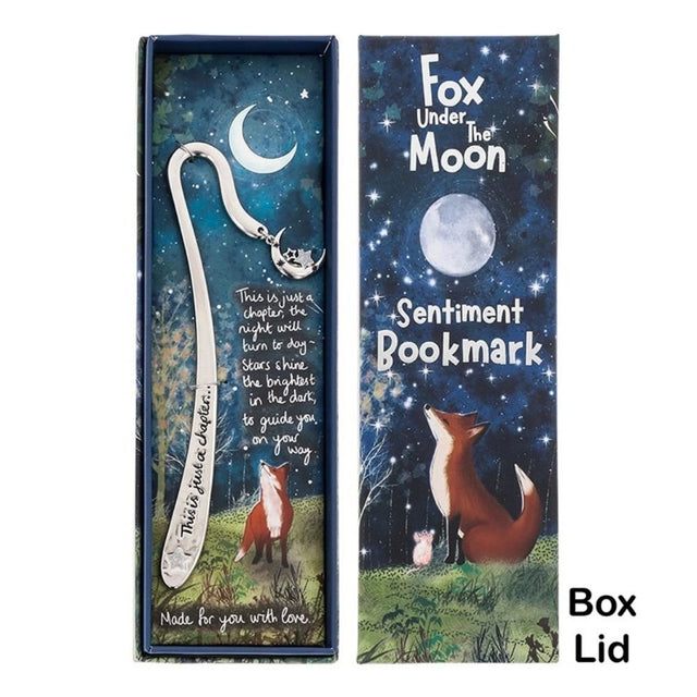 Fox Under the Moon A Chapter Silver Bookmark - Old Railway Line Garden Centre