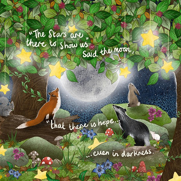 Fox Under The Moon Hug In A Book