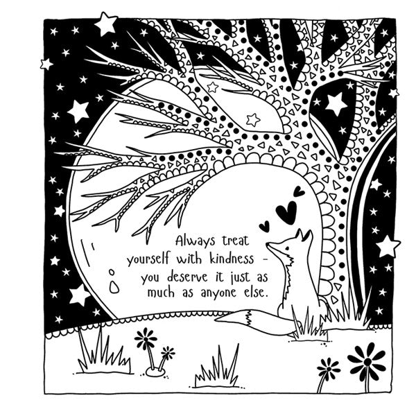 Fox Under The Moon Self Love Journal Paperback Book