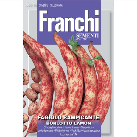 Franchi Sementi Borlotto Bean Lamon Climber Seeds - Old Railway Line Garden Centre
