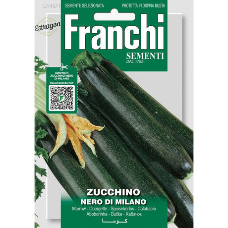 Franchi Sementi Courgette Nero Di Milan Seeds - Old Railway Line Garden Centre