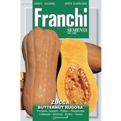 Franchi Sementi Rugosa Butternut Squash Seeds - Old Railway Line Garden Centre